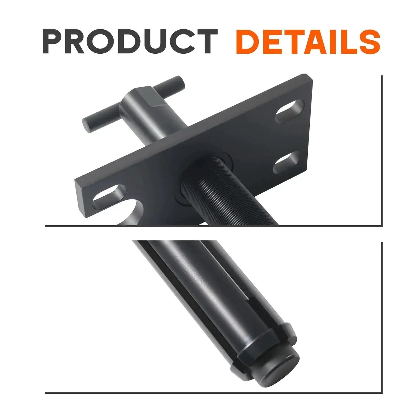 Close-up of Heavy Duty Gimbal Bearing Puller And Installer Kit for marine use, carbon steel construction detail.
