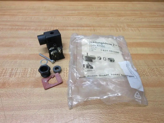 Rexroth Bosch Group 1834484096 Connector with components and packaging, 1.5 x 1.5 x 0.5 inch, 9/16-18 fine thread, DIN 43 650