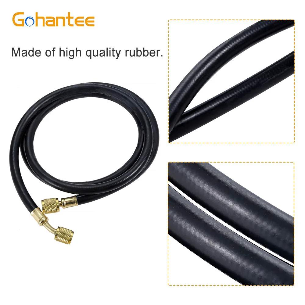 Pro Grade Heavy Duty R410A Refrigerant Charging Hose Set, 59 Inch Length With Quarter Inch SAE Female Flare, 800 PSI Working Pressure