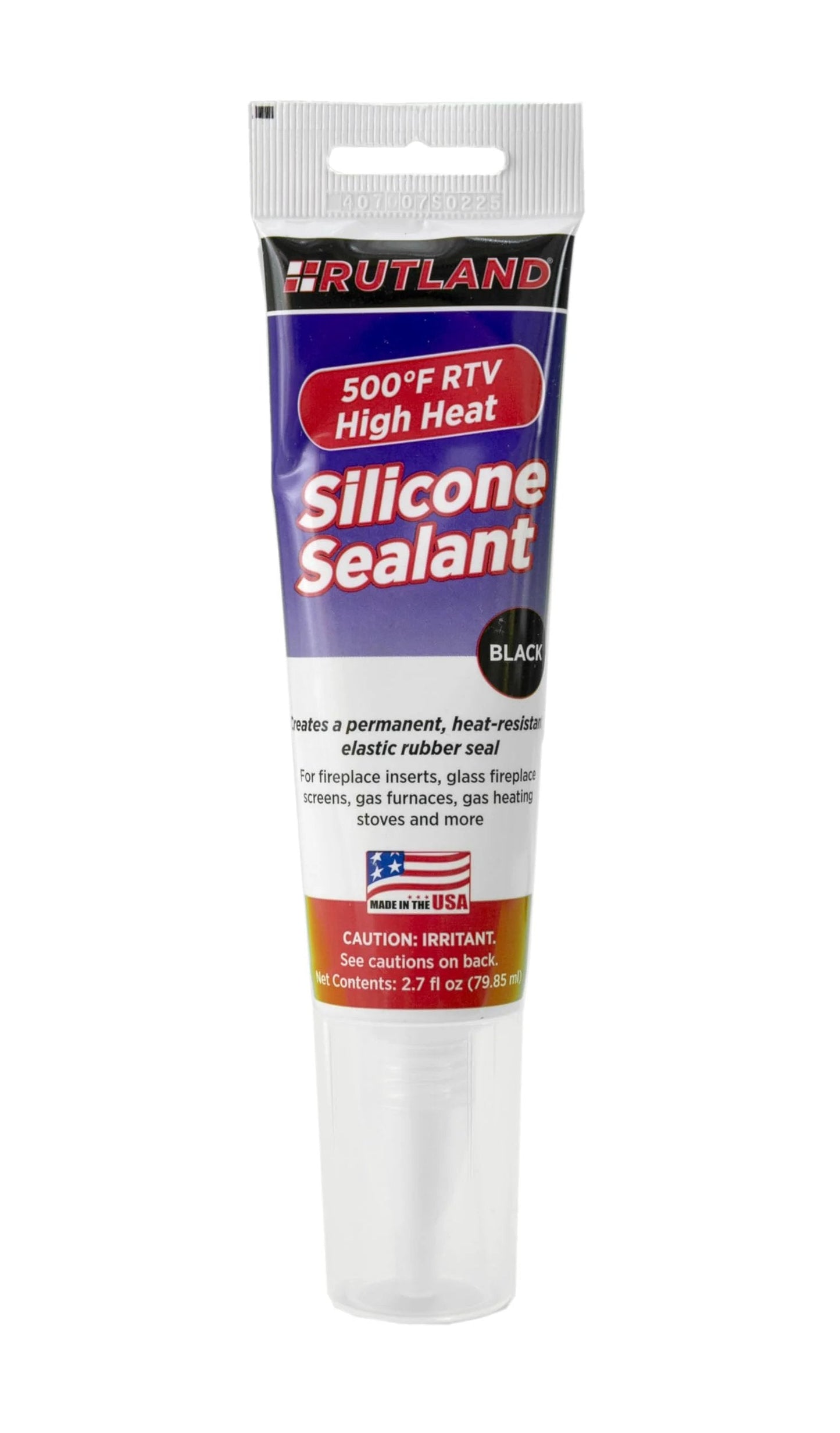 Tube of High Temp Silicone Sealant For Extreme Heat 500 Degree RTV Black Gasket Maker And Adhesive, Rutland USA