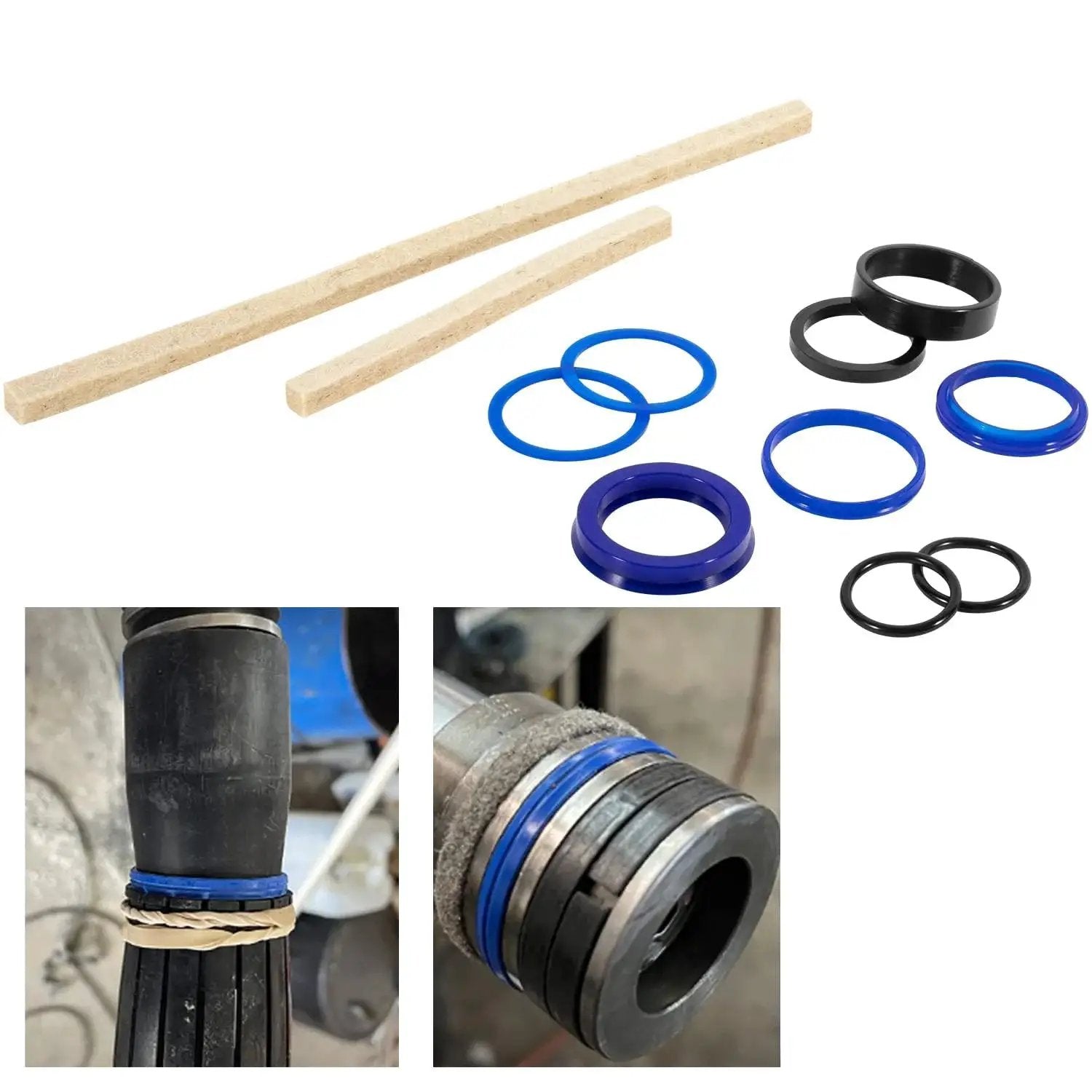 Heavy Duty Hydraulic Cylinder Seal Kit For Rotary Lift And Texas Hydraulics Cylinders, Fits SP55 SP80 models with FJ783-12, BH-7511-11