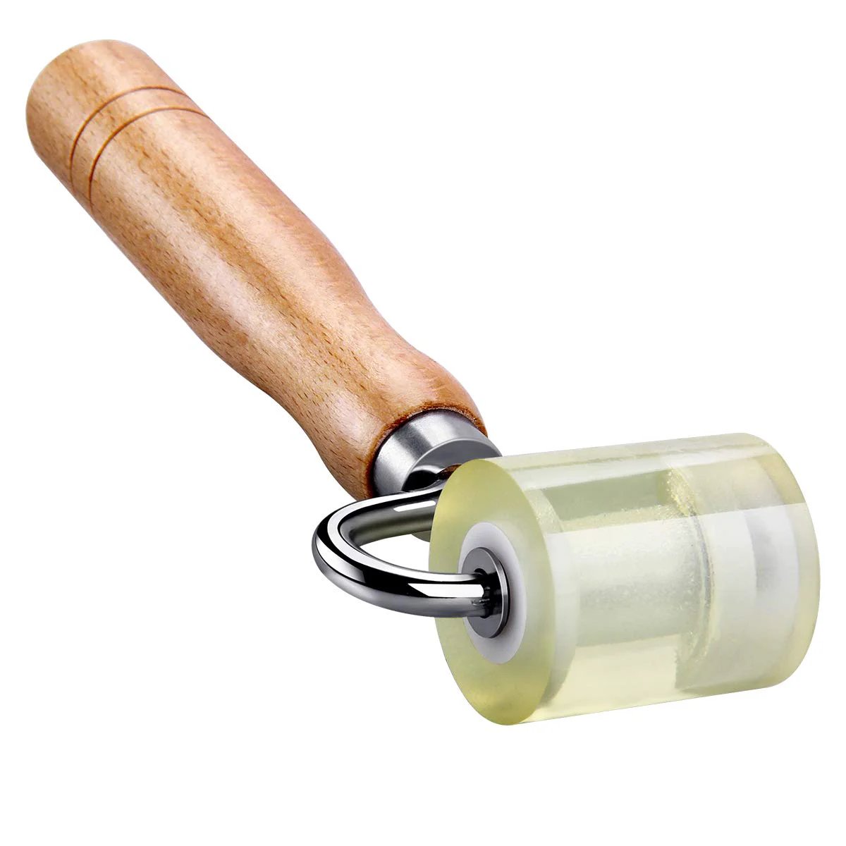 Auto Sound Deadening Seam Roller For Car Audio Mats And Heat Abatement, Durable PU Roller With Wooden Handle And Riveted Steel Bracket
