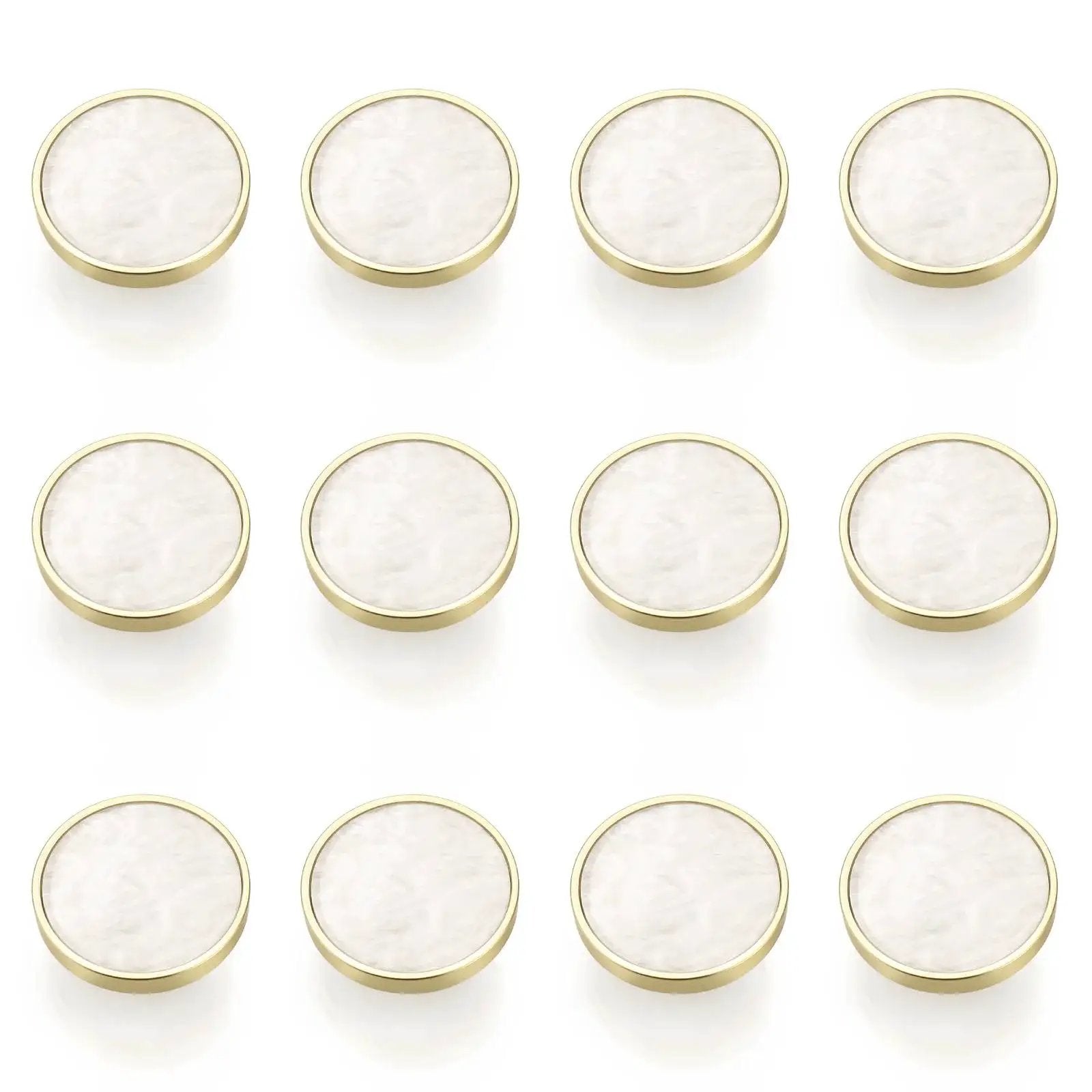 12 Pack White Cabinet Knobs For Kitchen Cabinets And Dresser Drawers Drawer Pulls Easy Install Durable Smooth Finish Premium Quality
