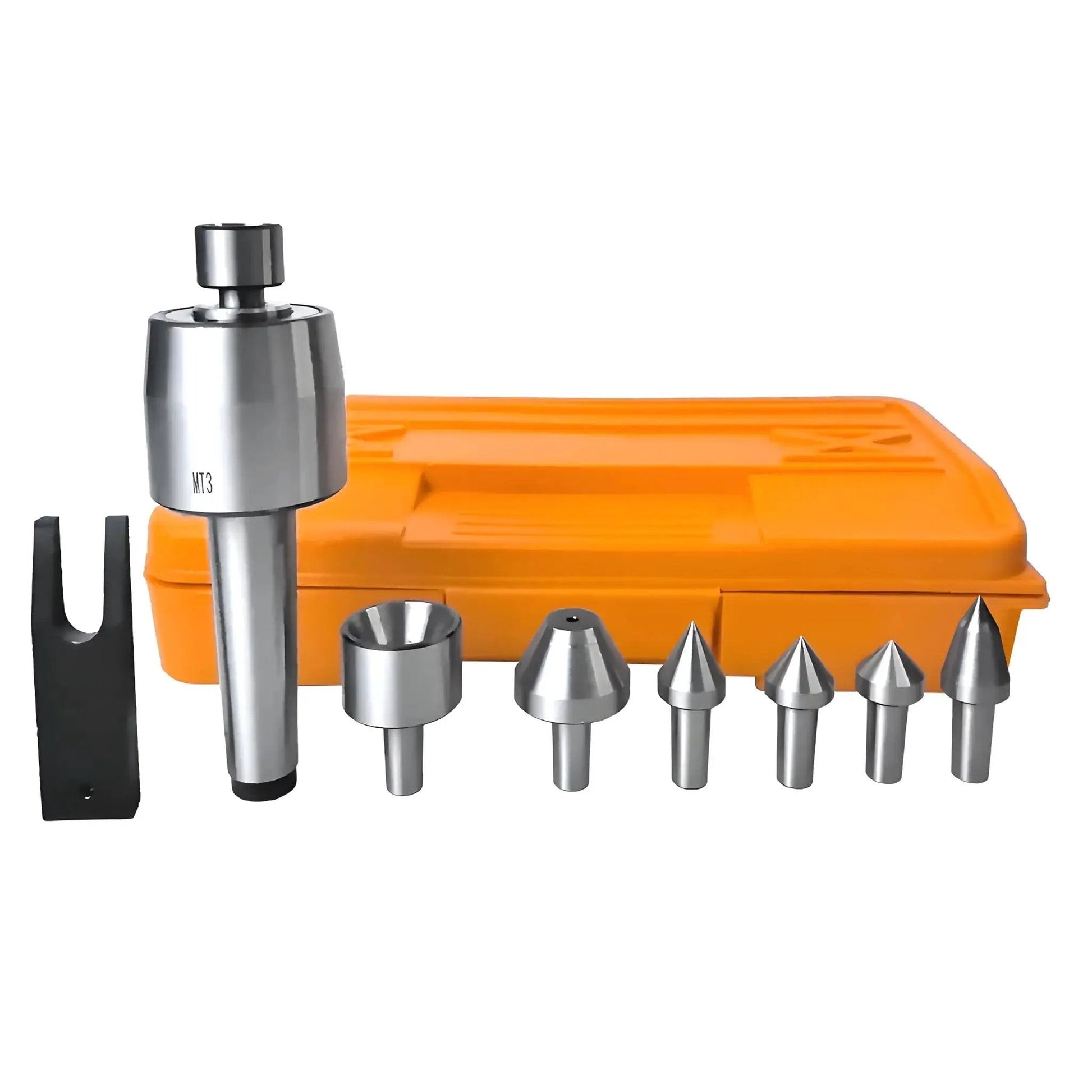 Mt3 Medium Duty Live Center Set 3MT Morse Taper Revolving Center With High Carbon Steel Construction interchangeable tips and case