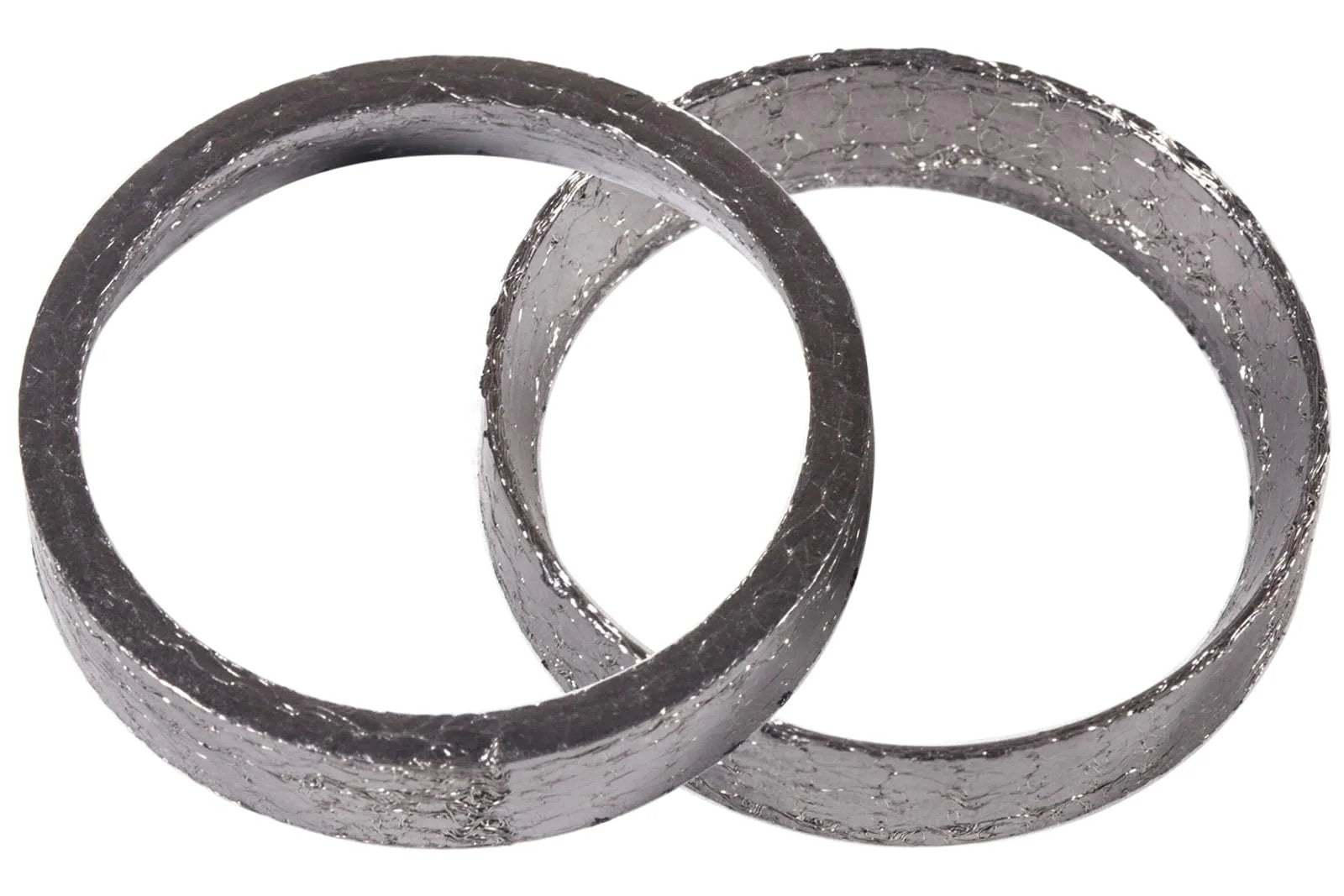 Graphite And Steel Mesh Exhaust Gasket Sheets 48mm Inner Diameter 2 pcs for Harley Davidson Sportster Dyna Softail Touring Evo 1984 onward