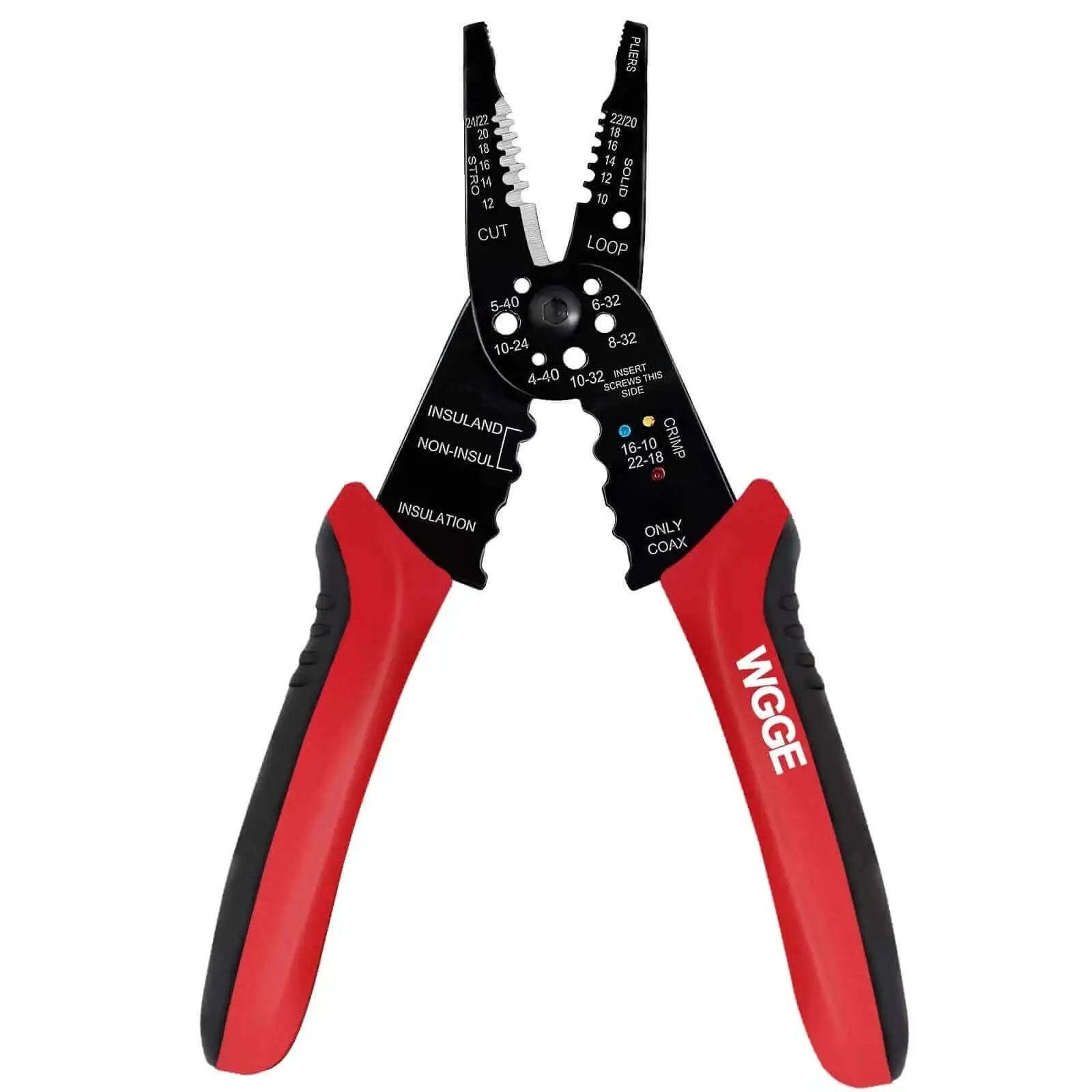 8 Inch Professional Wire Stripper and Crimping Tool for 10 to 22 AWG Solid Copper and Aluminum Cable, high carbon alloy steel
