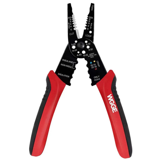 8 Inch Professional Wire Stripper and Crimping Tool for 10 to 22 AWG Solid Copper and Aluminum Cable, high carbon alloy steel