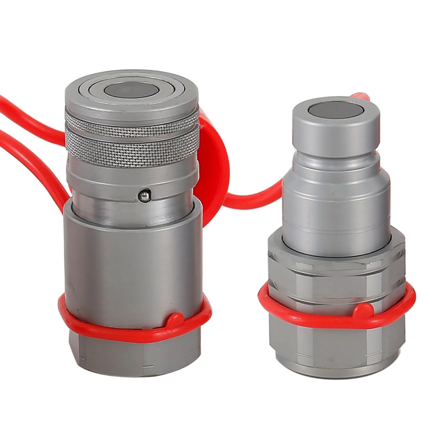 Heavy Duty Three Quarters Inch NPT Hydraulic Quick Connect Coupler Flat Face Fitting for Bobcat Skid Steer and John Deere ISO 16028 Compatible