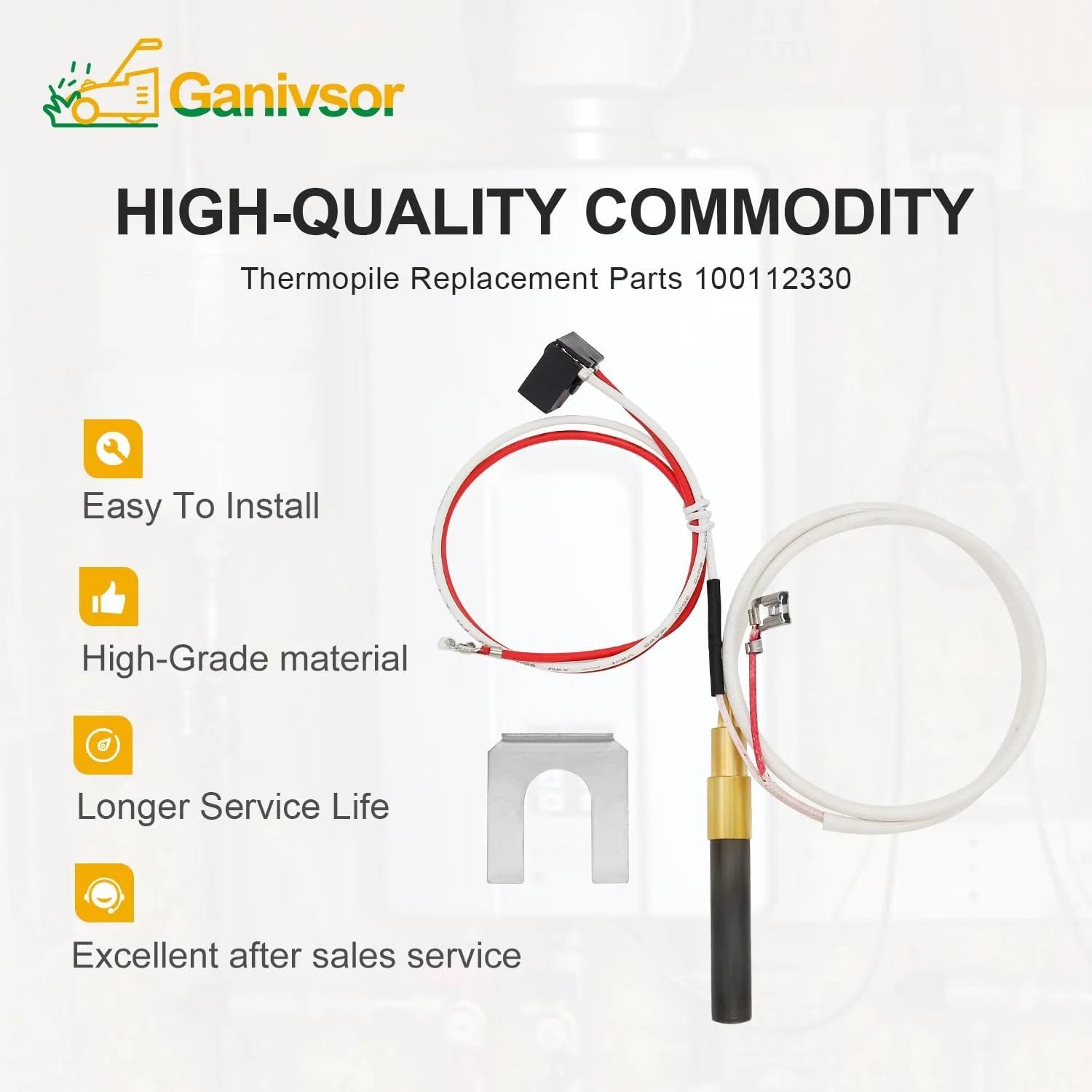 Minivolt Thermopile 100112330 Water Heater Replacement Part Easy Install Compatible With Reliance Whirlpool AO Smith Kenmore