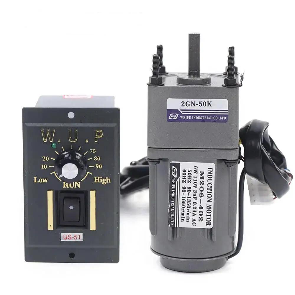 Beefy Torque 110V 6W Electric Single Phase Gear Motor with Variable Speed Controller 0 to 27 RPM Adjustable Governor for DIY Projects