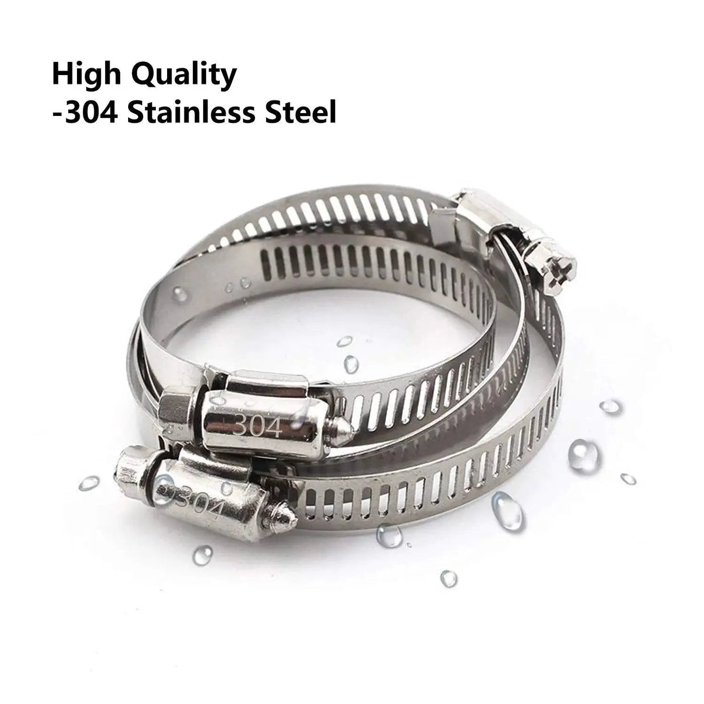 Heavy Duty Stainless Steel Hose Clamp Set For Marine And Auto Use 25 Pack 16-25mm 5/8-1 Inch Adjustable Worm Gear Clamps Corrosion Resistant 304 Stainless For Fuel Lines Water Pipes And More By ZIPCCI