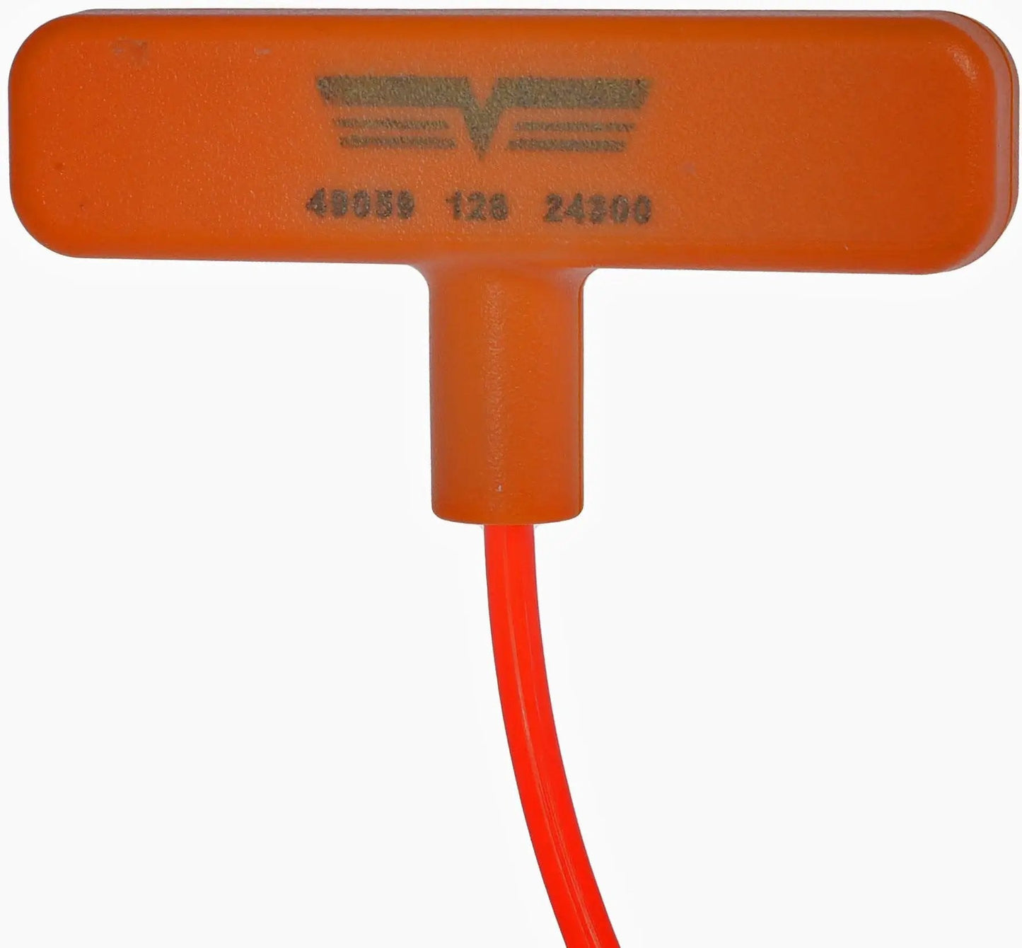 Close-up of orange Sunroof Drain Cleaning Tool Universal Fit Prevents Water Intrusion And Debris with T-shaped handle