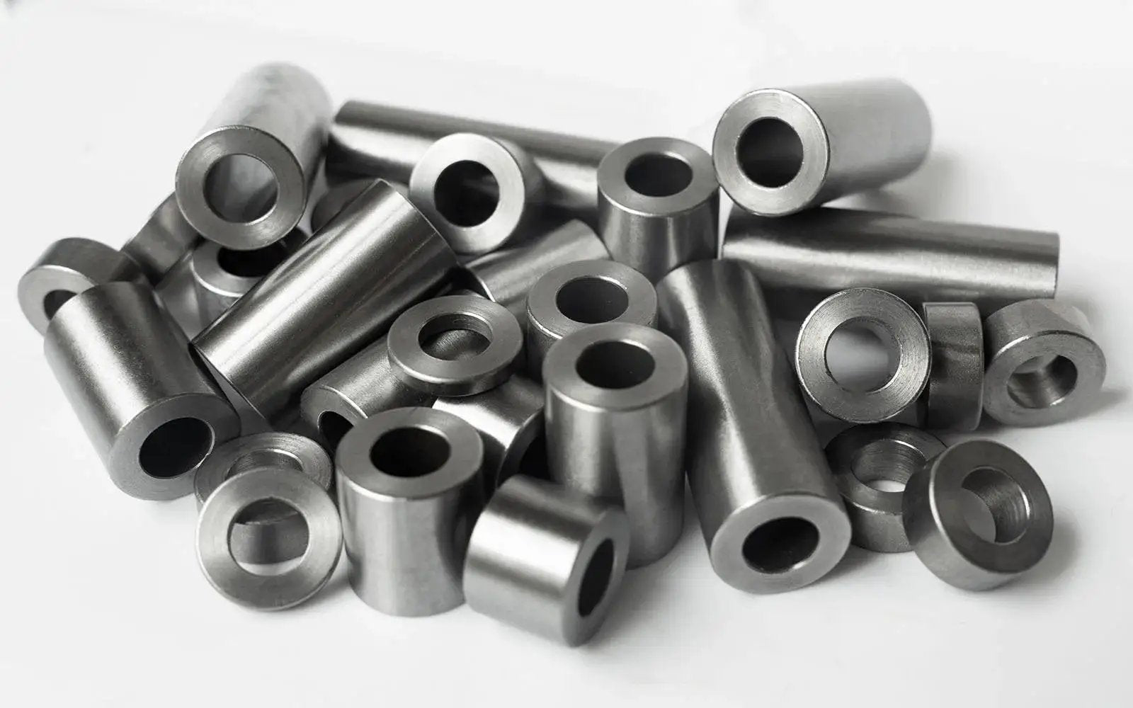 Steel Spacer 1 Inch OD x 1/2 Inch ID Round Unthreaded Standoff Bushing 2 Inch Length 5 Pack for 1/2 or M12 Bolts