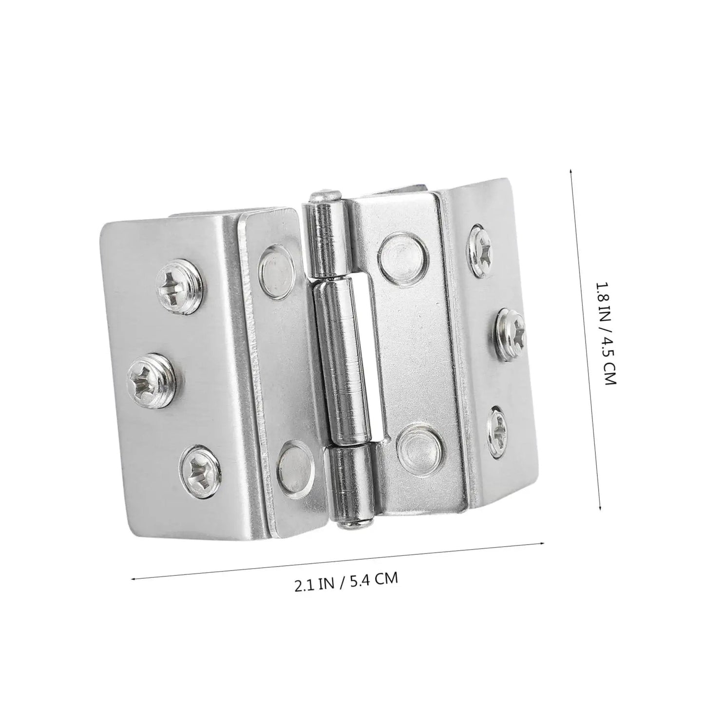 Double Sided Stainless Steel Glass Door Hinges For Display Cabinets Heavy Duty Load Bearing Easy To Install 2 Pack Rust Resistant