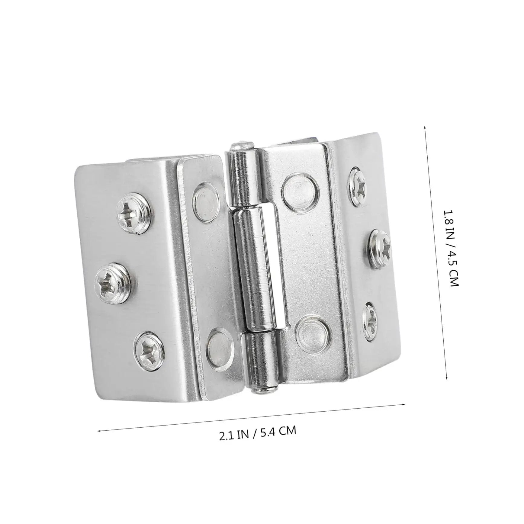 Double Sided Stainless Steel Glass Door Hinges For Display Cabinets Heavy Duty Load Bearing Easy To Install 2 Pack Rust Resistant
