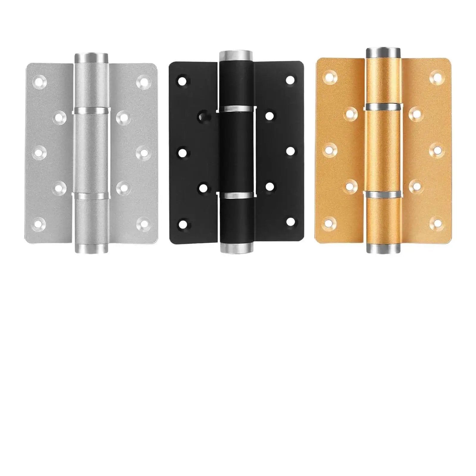 Three colors of Two Pack Invisible Self Closing Hydraulic Door Hinges For Cabinets And Furniture Whisper Quiet Aluminum Alloy Hinges