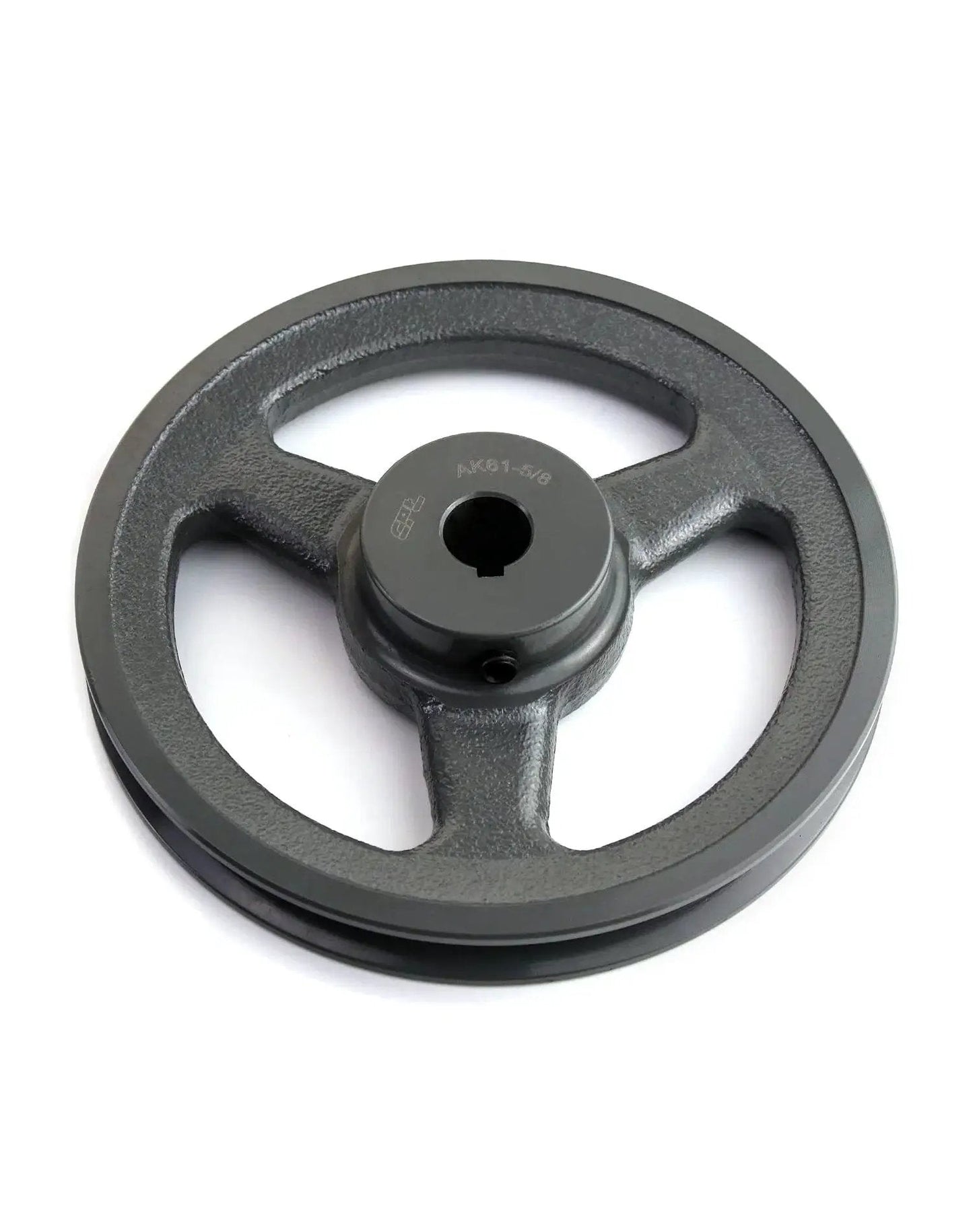 Single Groove V Belt Pulley 5.95 Inch Outer Diameter With Five Eighth Inch Bore Cast Iron Fixed Bore For V Belt 4L A AX Belts