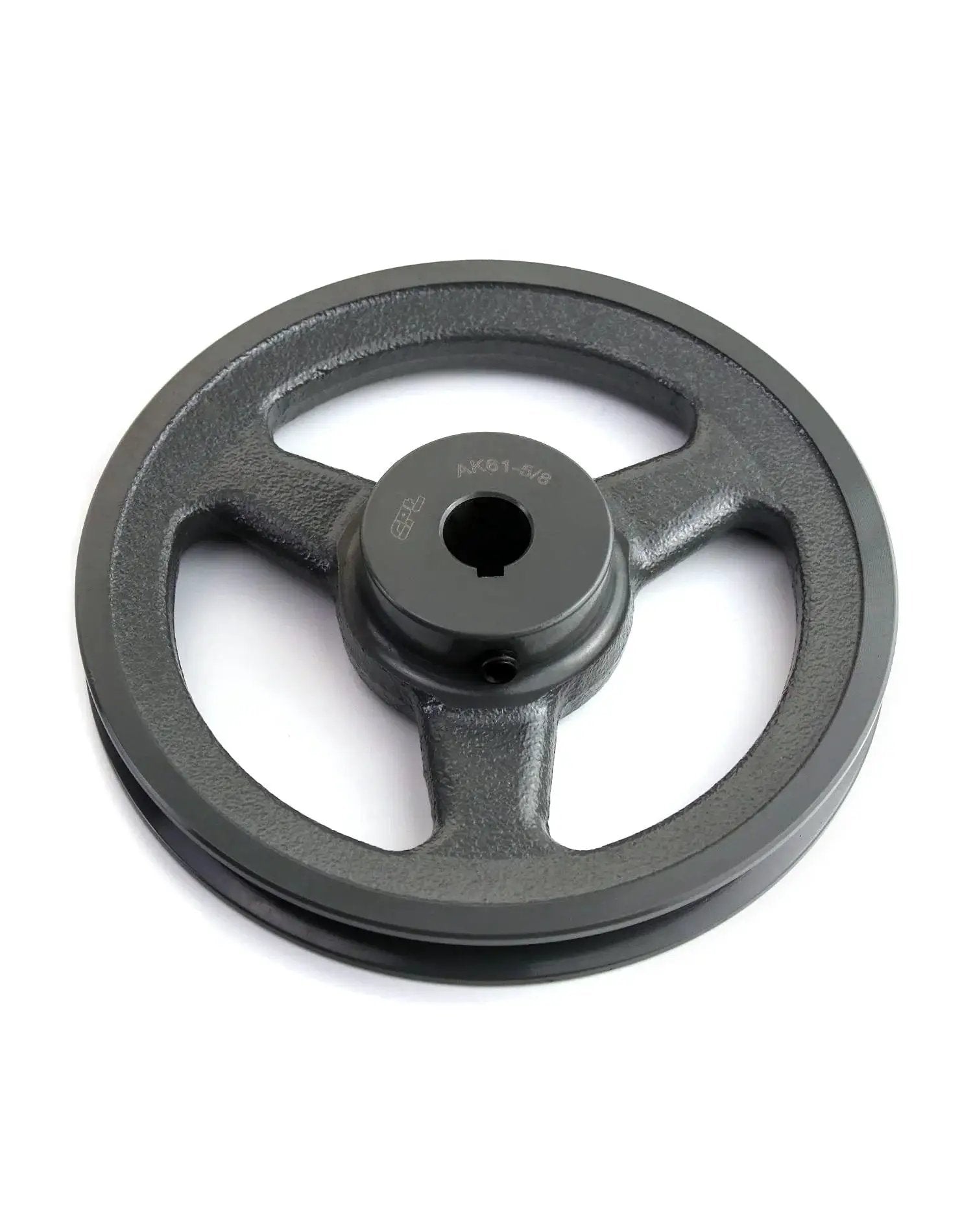 Single Groove V Belt Pulley 5.95 Inch Outer Diameter With Five Eighth Inch Bore Cast Iron Fixed Bore For V Belt 4L A AX Belts