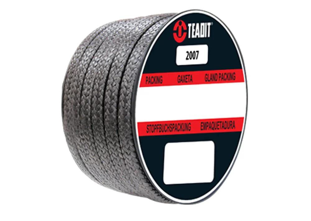 Heavy Duty Teadit Style 2007 Braided Packing Interlock PTFE Graphite With High Temp Lubricant For Industrial Sealing Five Eighths Inch Core.