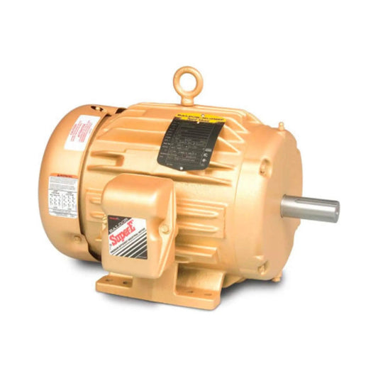 Single Unit 15 HP Electric Motor 1765 RPM 3-Phase 60 Hz 254T Frame 0944M TEFC F1 Mount - Industrial AC side view