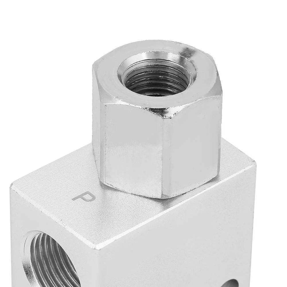 CV-20HS Vacuum Generator Pneumatic Exhaust Air Ejector With Silencer Aluminum Alloy Build showing precision threaded connections.