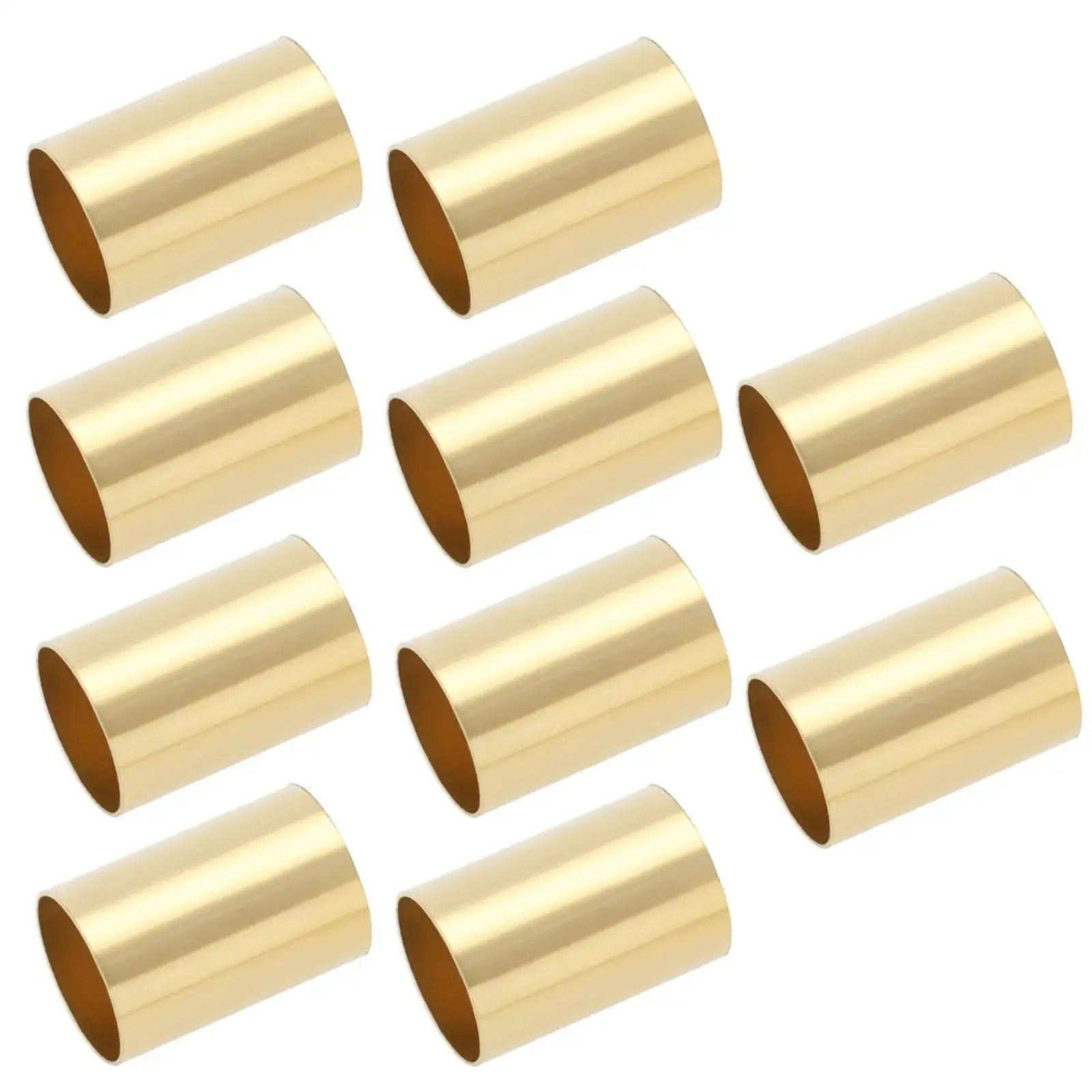 Guitar Brass Pot Sleeves 10 Pcs 6.35 Mm Outer 6.04 Mm Inner, durable brass bushings converting split shaft pots to solid shaft potentiometers