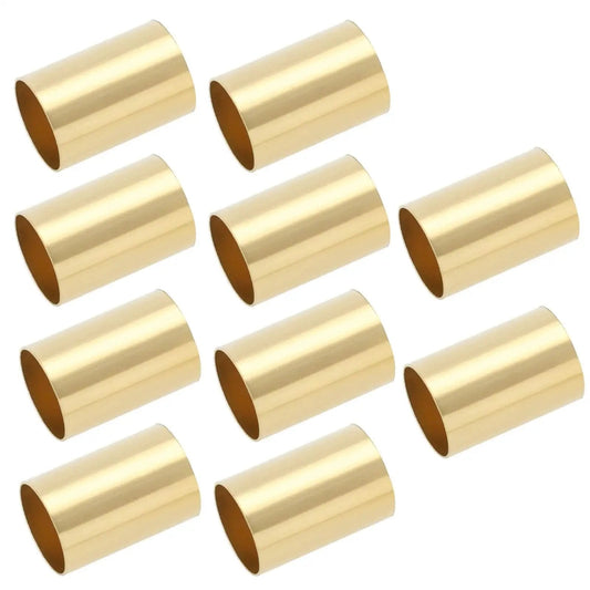 Guitar Brass Pot Sleeves 10 Pcs 6.35 Mm Outer 6.04 Mm Inner, durable brass bushings converting split shaft pots to solid shaft potentiometers