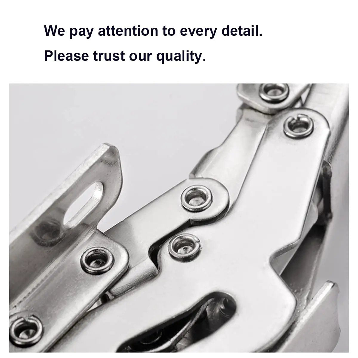 Close-up of rust-resistant hinges from Soft Close Concealed Cabinet Door Hinges 90 Degree Hydraulic Invisible Hinges For Cabinets Cupboards And Wardrobes Rust Resistant Cold Rolled Steel With Zinc Finish 2 Pack By Qrity Easy Install