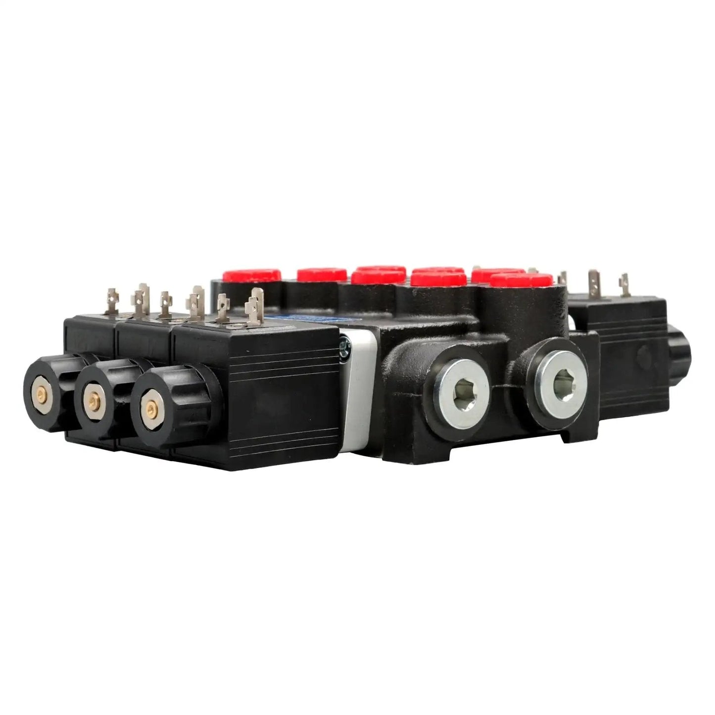 Heavy Duty 3-Spool Hydraulic Control Valve Solenoid 12V DC With 13 GPM Flow At 3600 PSI