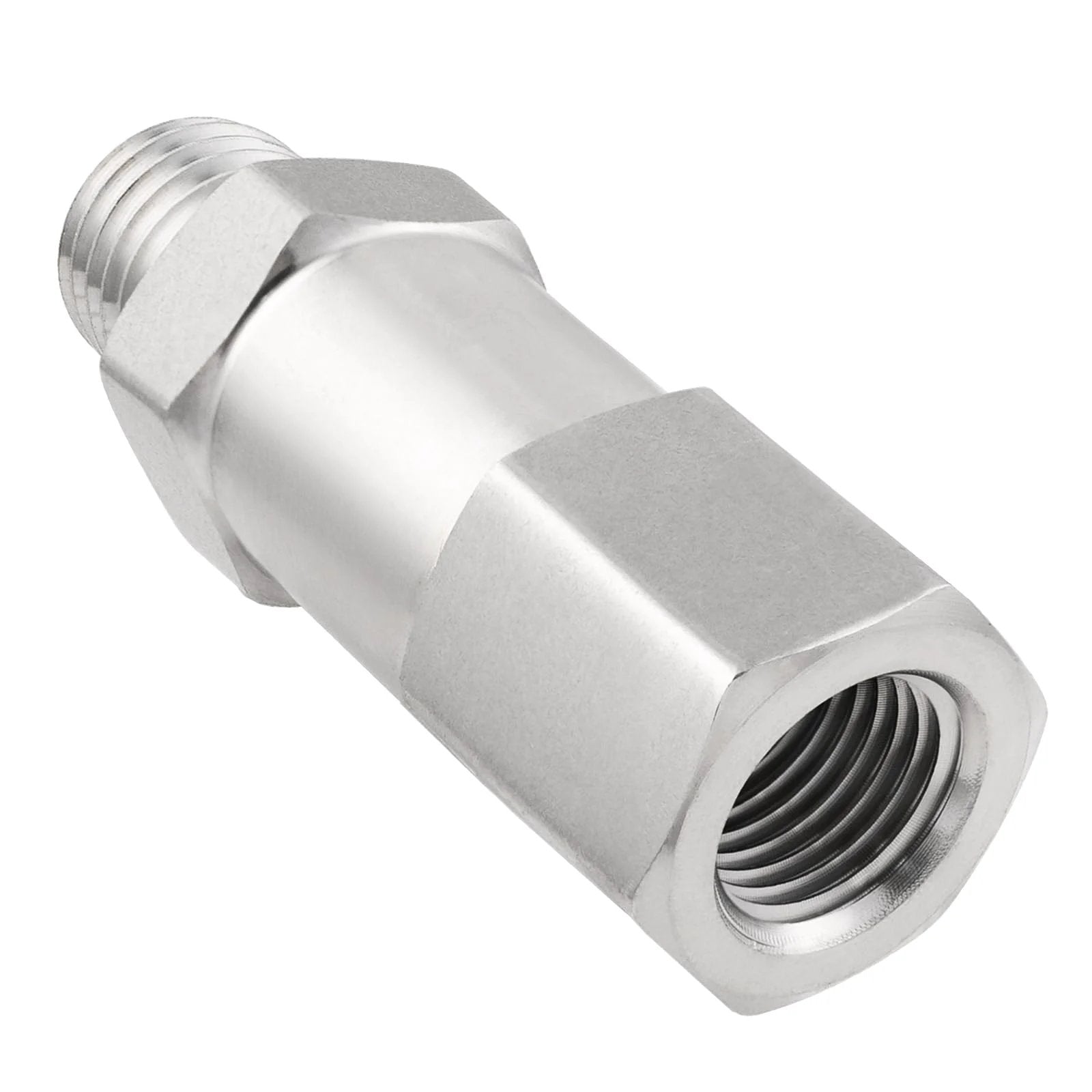 Detachable 304 Stainless Steel Check Valve One Way Non Return Valve For Water Oil Gas One Quarter Inch Female NPT Inlet To Male NPT Outlet