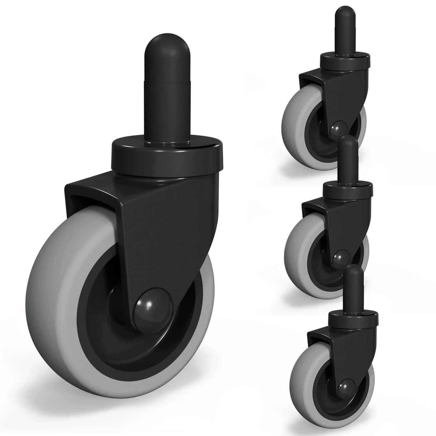 Three Inch Mop Bucket Wheels Replacement Non Marking Thermoplastic Rubber Casters For Rubbermaid WaveBrake Mop Buckets 7570