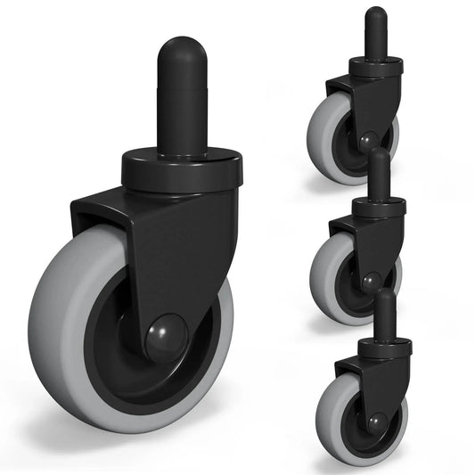 Three Inch Mop Bucket Wheels Replacement Non Marking Thermoplastic Rubber Casters For Rubbermaid WaveBrake Mop Buckets 7570