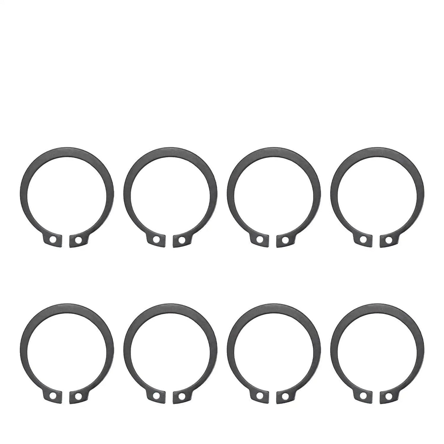 External Retaining Ring Set 30 Pcs 1.52 Inch Shaft Diameter 0.12 Inch Aperture 65MN Snap Clip Ring For Valves Bearings Machinery Black Durable Iron
