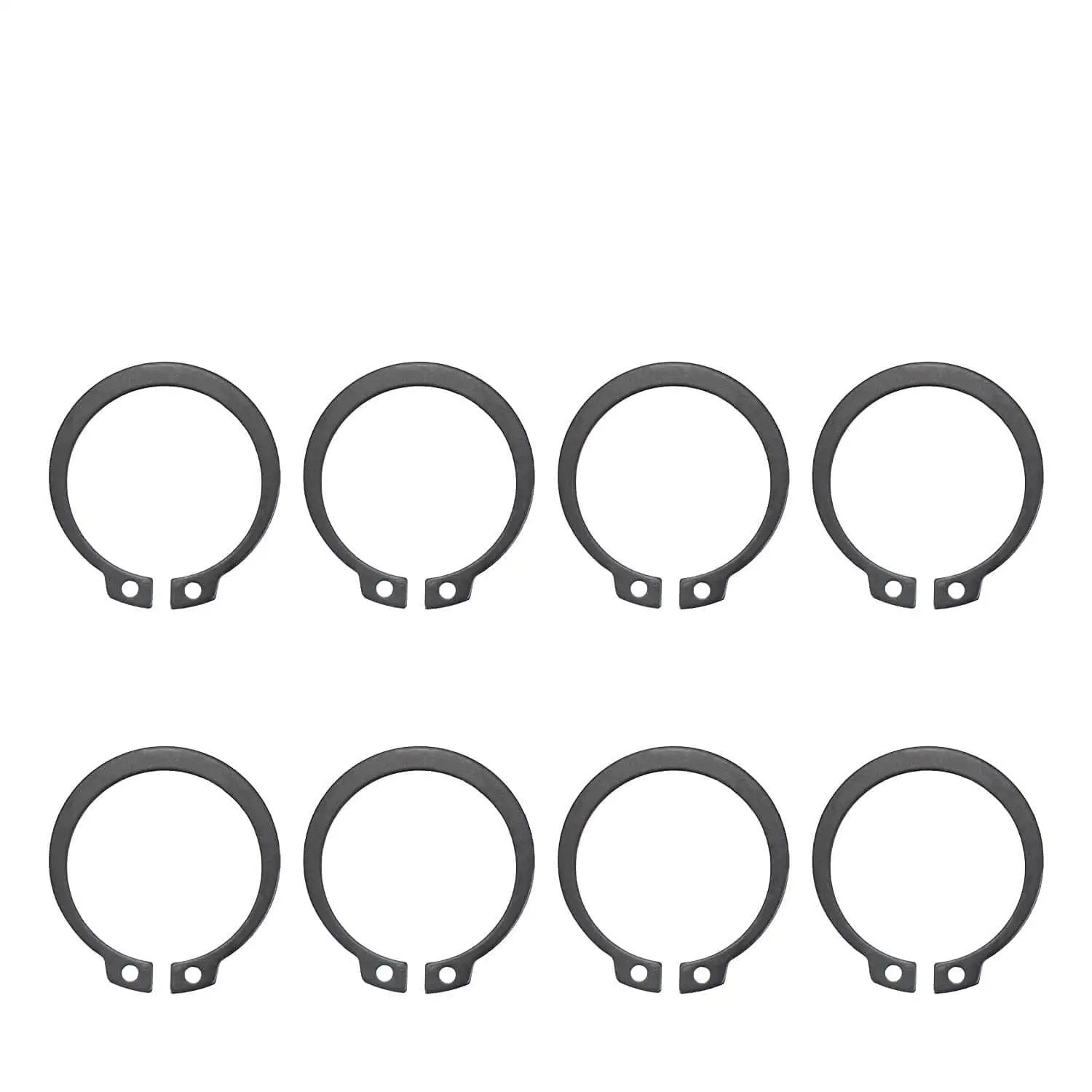 External Retaining Ring Set 30 Pcs 1.52 Inch Shaft Diameter 0.12 Inch Aperture 65MN Snap Clip Ring For Valves Bearings Machinery Black Durable Iron