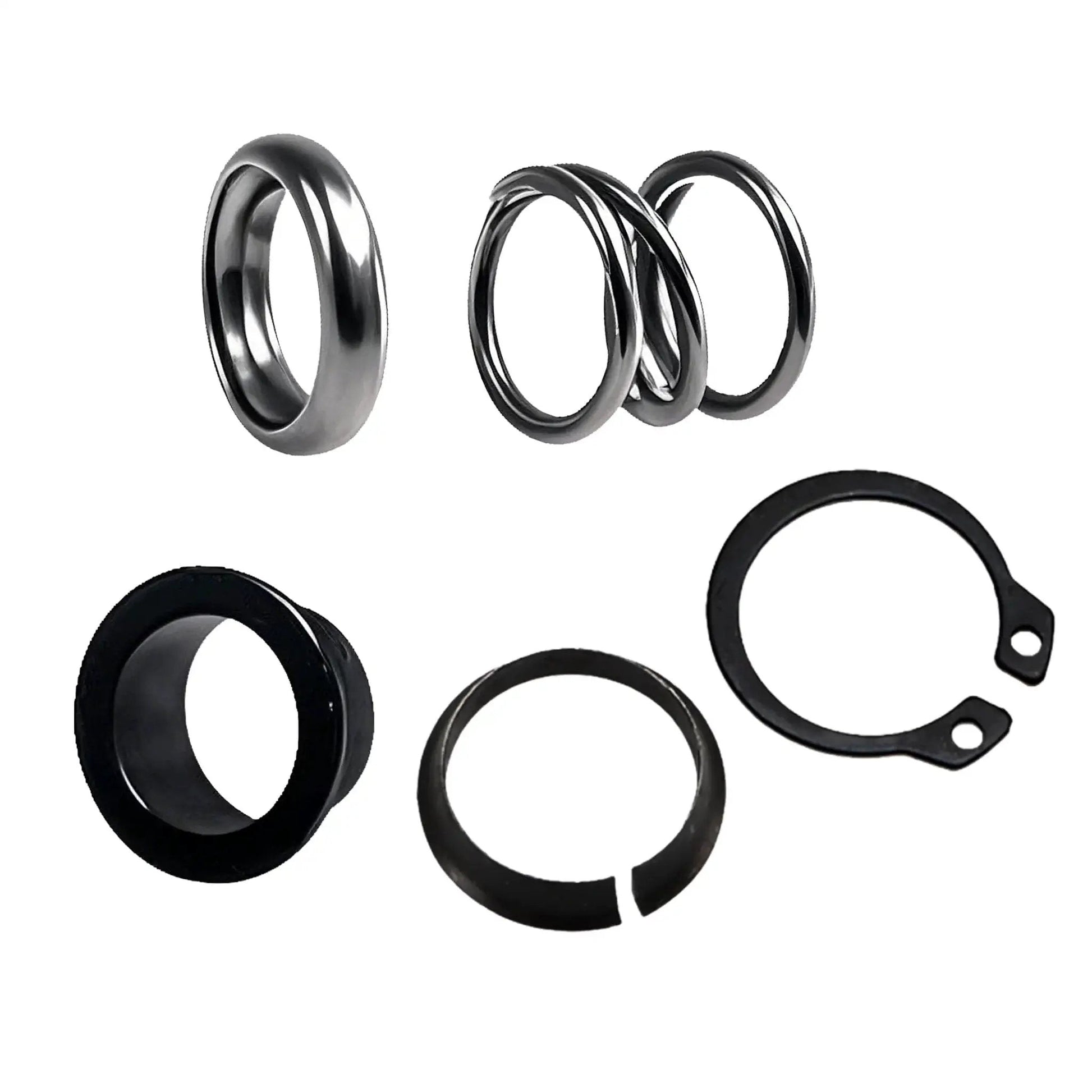 Steering Column Upper Bearing Kit For Ford Lincoln Tilting And Non Tilt Columns components including rings and clips