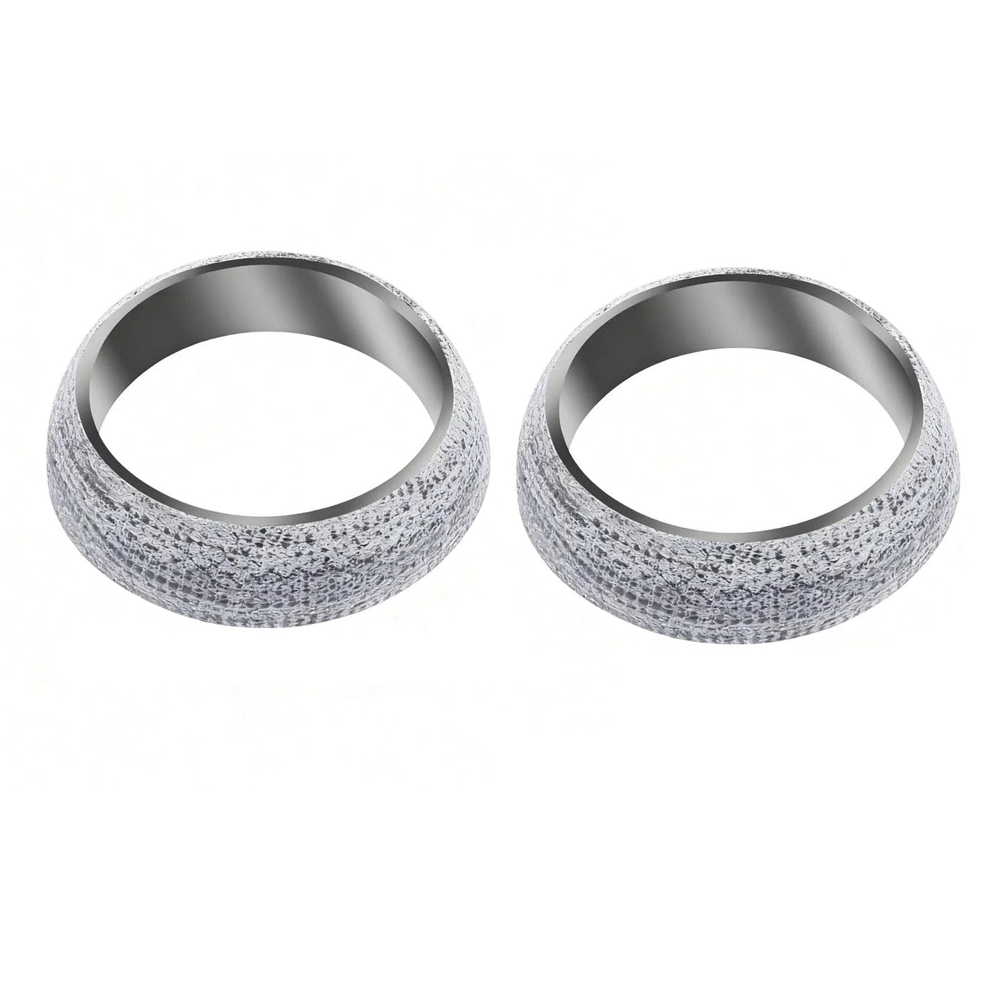 Two Pack Two And A Half Inch Exhaust Donut Gasket 65mm Outer 48mm Inner Seal Ring High Grade Graphite With Ceramic Lubricant, front view