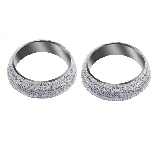Two Pack Two And A Half Inch Exhaust Donut Gasket 65mm Outer 48mm Inner Seal Ring High Grade Graphite With Ceramic Lubricant, front view