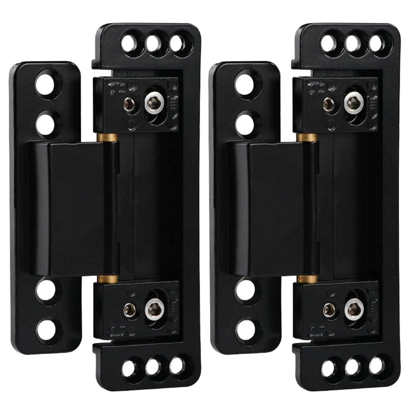 Ultra Thin Hidden Door Hinges 2 Pack Next Level Adjustable Concealed Butt Hinges For Secret Doors 110 Lb Load Bearing