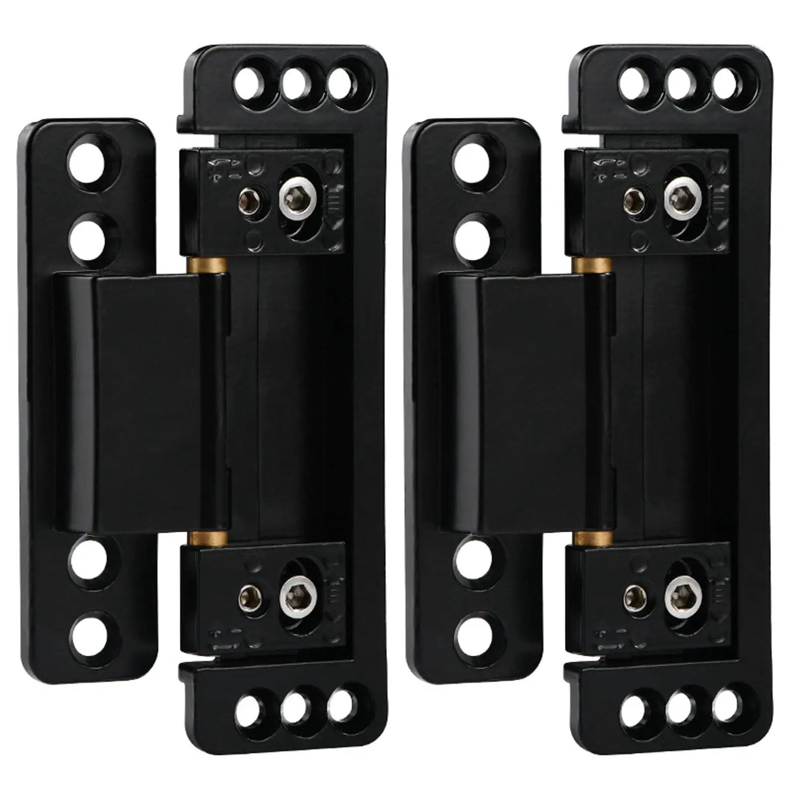 Ultra Thin Hidden Door Hinges 2 Pack Next Level Adjustable Concealed Butt Hinges For Secret Doors 110 Lb Load Bearing