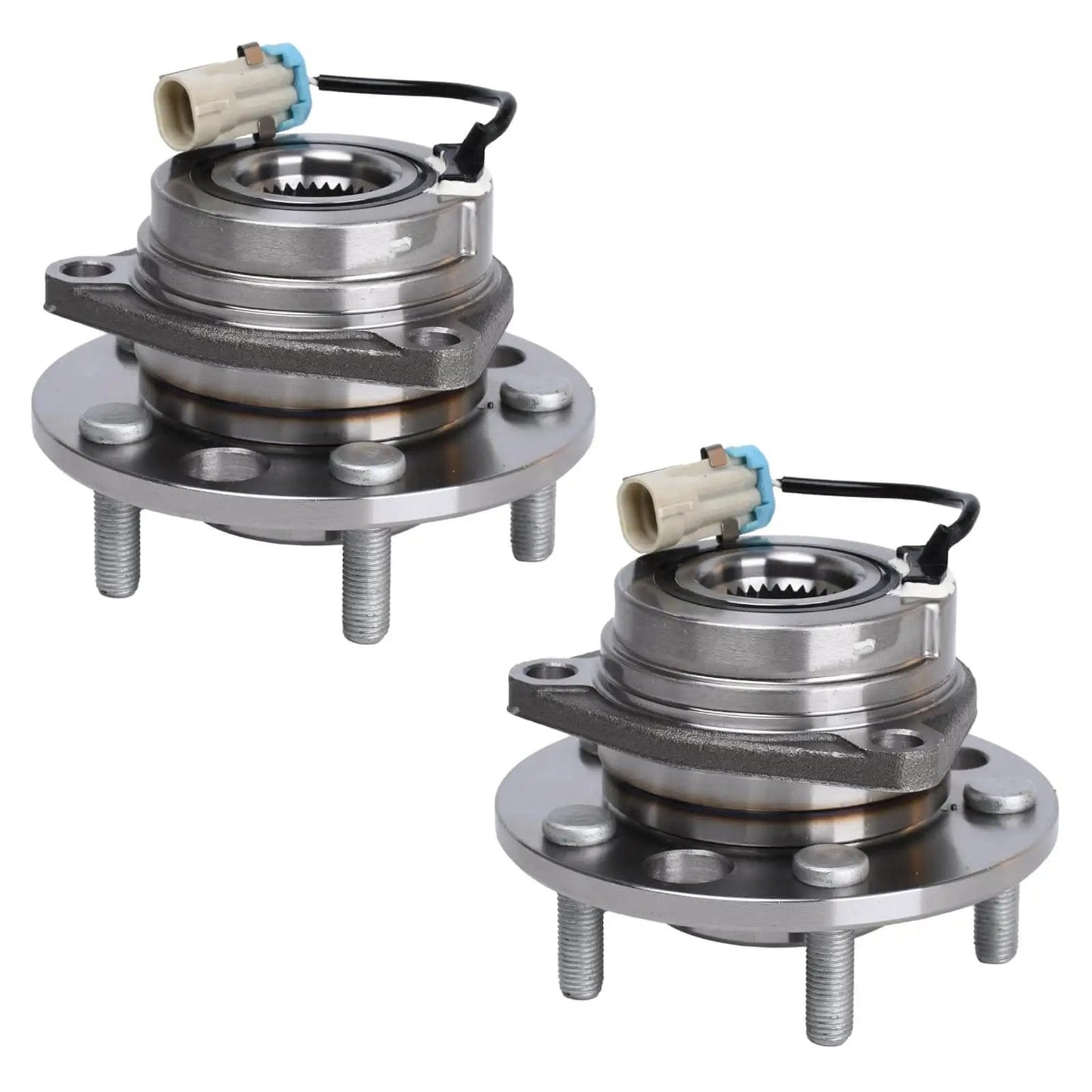 Front Wheel Hub Bearing Assembly 513087 5-Lug w/ ABS, Axle Replacement, 2-Piece Set for Buick, Cadillac, Chevy, Oldsmobile, Pontiac