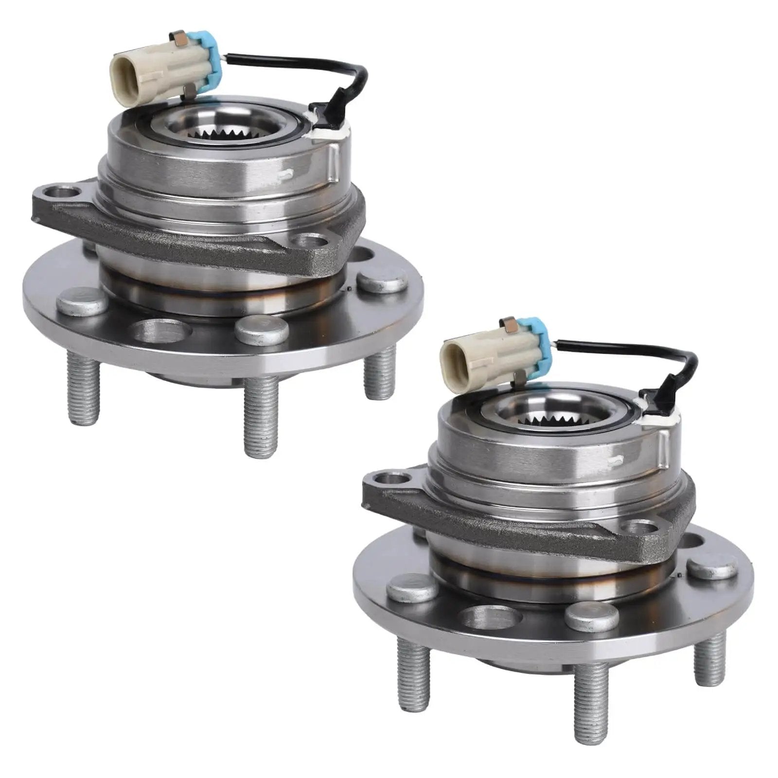 Front Wheel Hub Bearing Assembly 513087 5-Lug w/ ABS, Axle Replacement, 2-Piece Set for Buick, Cadillac, Chevy, Oldsmobile, Pontiac