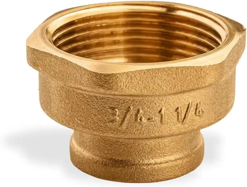 Brass Pipe Fitting Reducing Coupling Three Quarters Inch Female To One And One Quarter Inch Female Bushing Reducer for plumbing