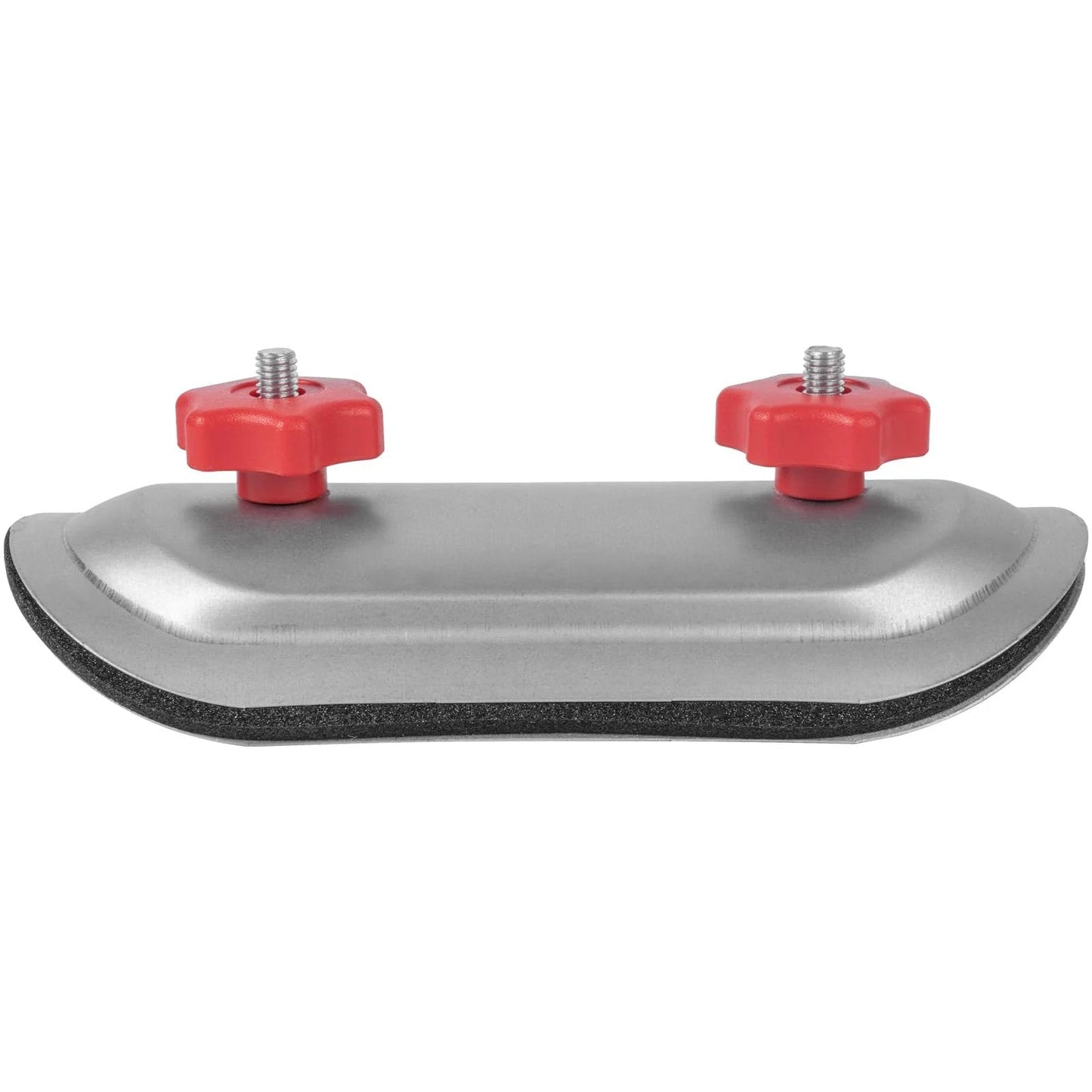 4 Inch Round Duct Access Door With Rubber Gasket And Galvanized Steel Cover For Airtight Seal In Round Spiral Ducts 3.78 To 4.13 Inches No Fuss Maintenance Access EPDM Gasket Knob 7.08 By 3.15 Inch Panel, showing red knobs and gray cover.