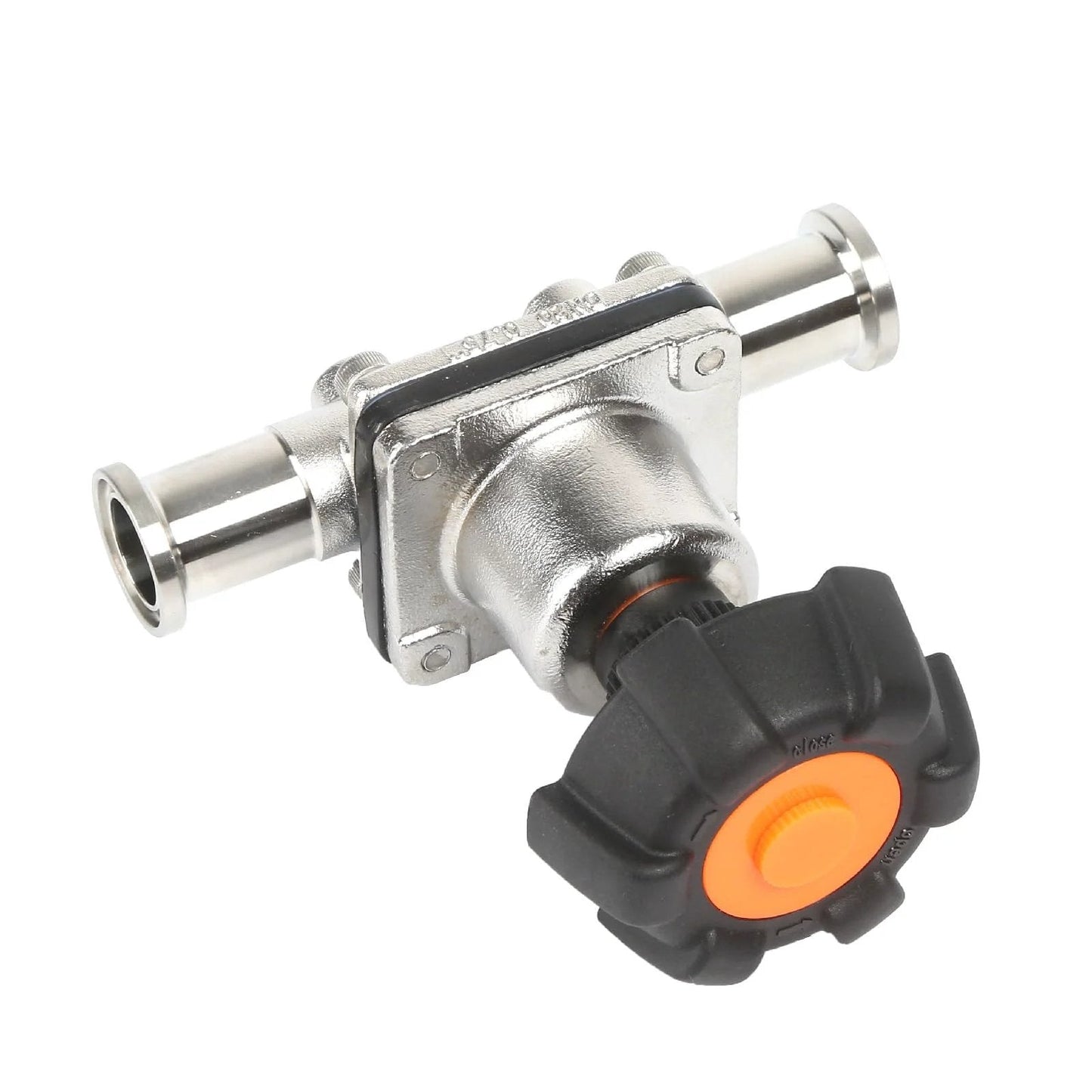 Tri Clamp Mini Diaphragm Valve Three Quarter Inch With SS316L Body And EPDM PTFE Membrane, Clamp Valve With Twenty Five Point Two Millimeter Flange, Cavity Free And Self Draining, Fully Autoclavable, Hermetically Sealed, EN10204 3.1 Traceable