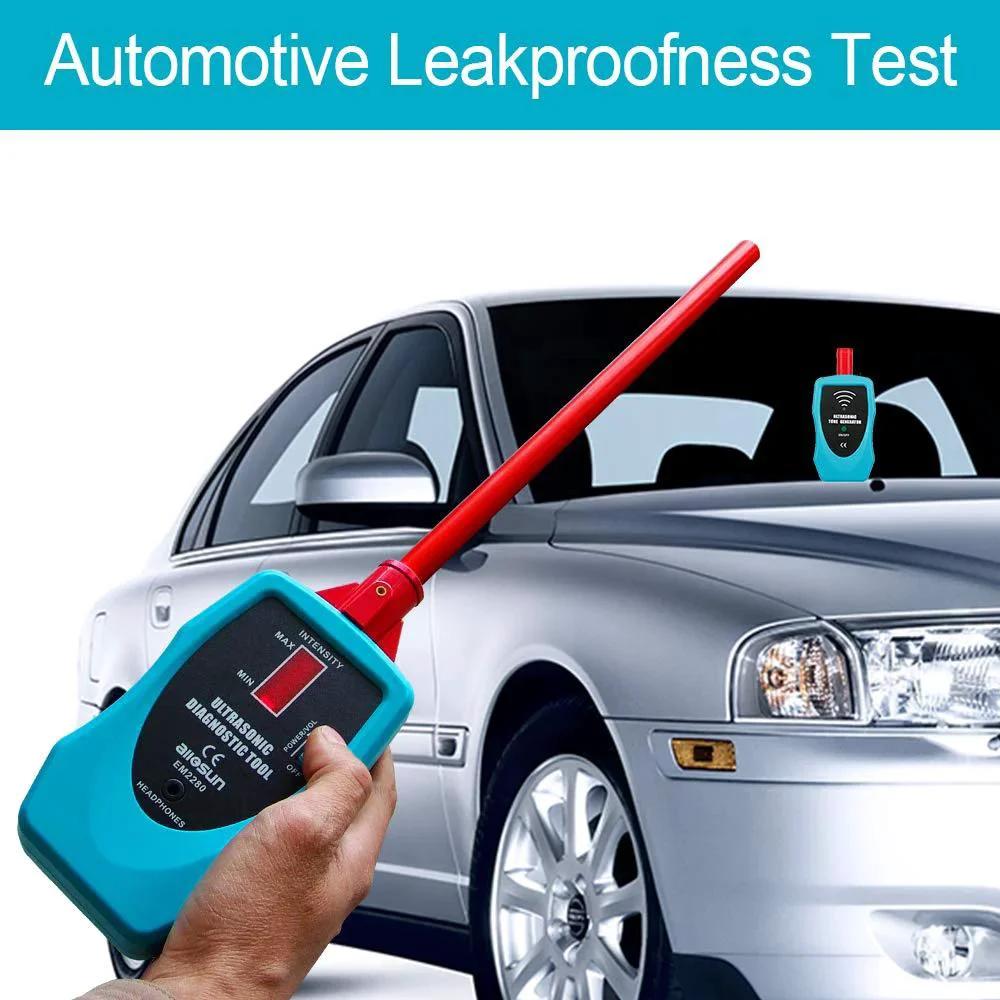Ultrasonic Leak Detector Stethoscope Kit With 36 To 44kHz Air And Contact Probes For Auto And Industrial Leak Detection used on car