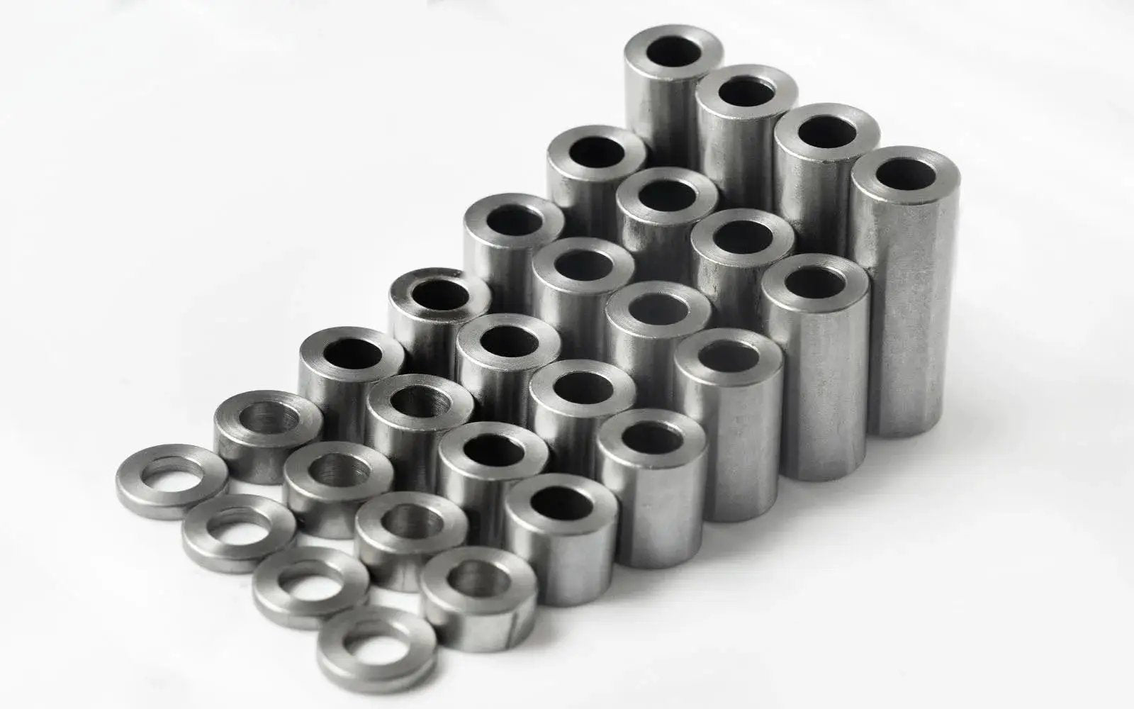 Steel Spacer 1 Inch OD x 1/2 Inch ID Round Unthreaded Standoff Bushing 2 Inch Length 5 Pack for 1/2 or M12 Bolts