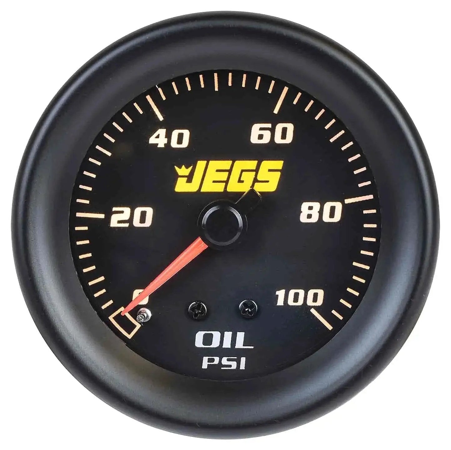 Oil Pressure Gauge Mechanical 2-1/16 Inch Dial 0 To 100 PSI Black Face For Classic Cars Hot Rods Street Machines