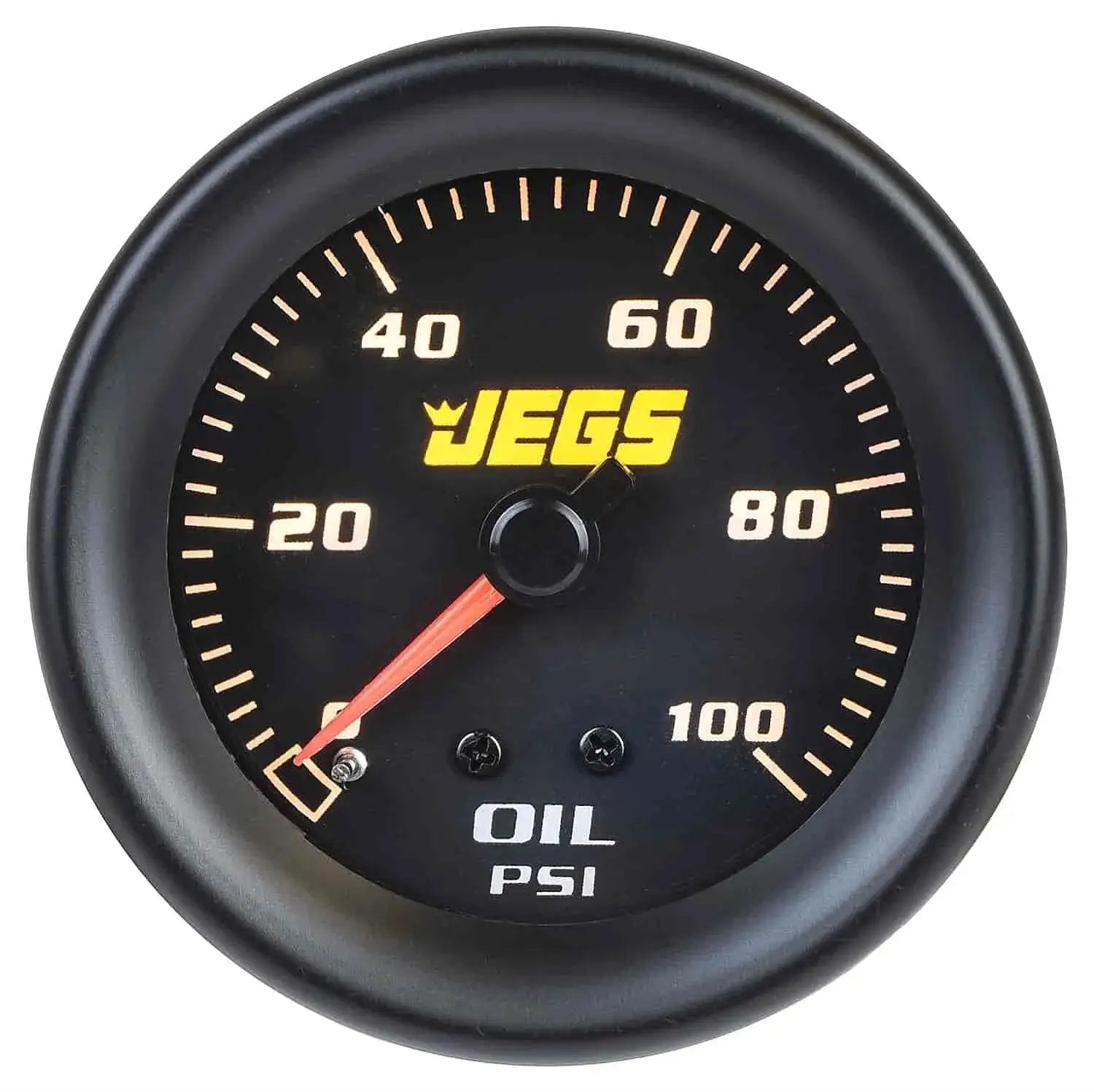 Oil Pressure Gauge Mechanical 2-1/16 Inch Dial 0 To 100 PSI Black Face For Classic Cars Hot Rods Street Machines