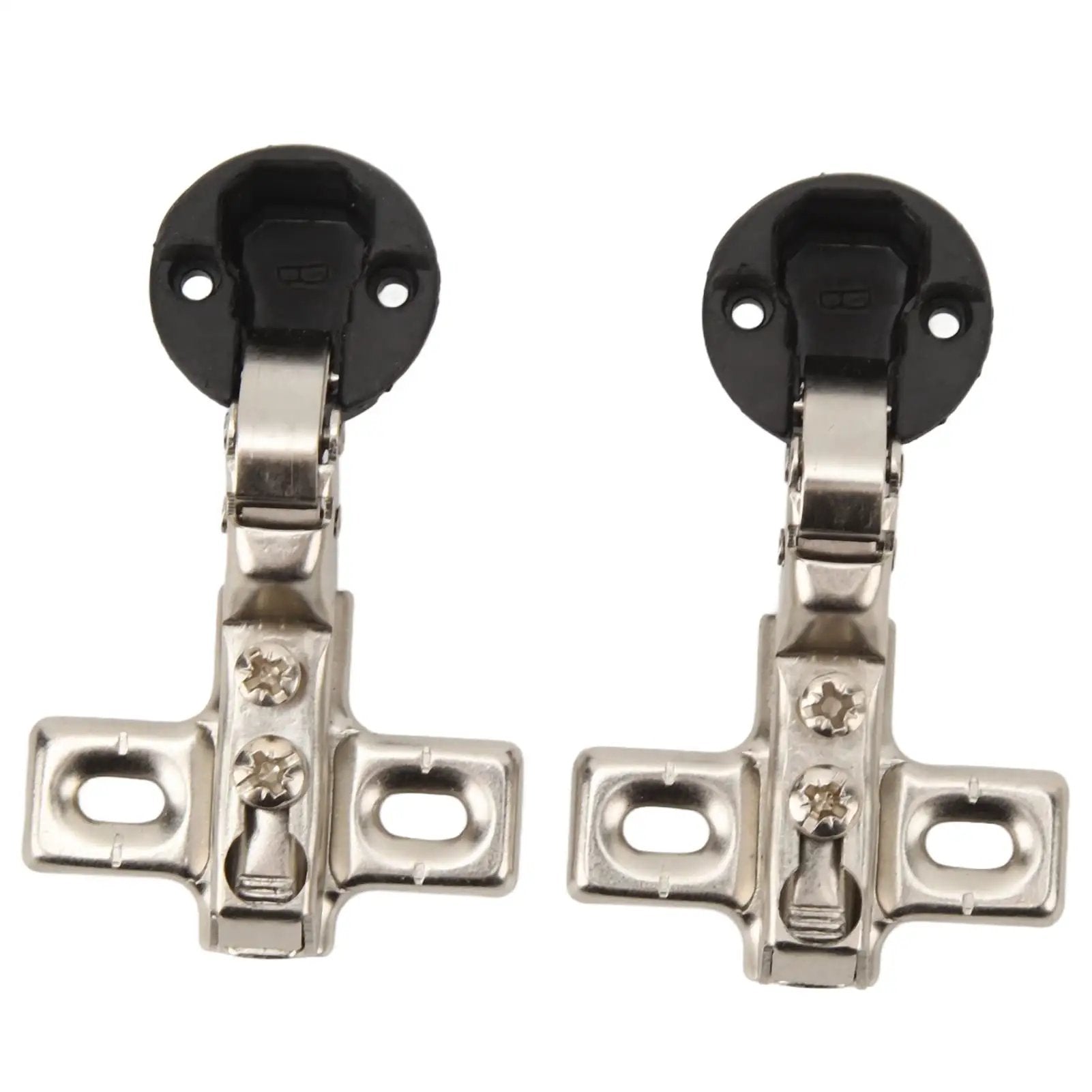 Soft Close Cabinet Hinges 26mm For Glass Doors 2 Pack Easy Install Hardware Cold Rolled Steel Durable Half Cover