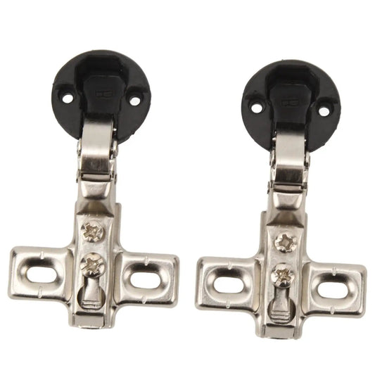 Soft Close Cabinet Hinges 26mm For Glass Doors 2 Pack Easy Install Hardware Cold Rolled Steel Durable Half Cover